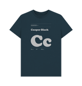 Denim Blue Typeface Tees - Cooper Black