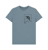 Stone Blue Otl Aicher pictogram 0602 (cycling) - black print