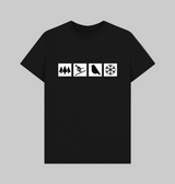 Black Printed T-shirt Front