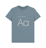 Stone Blue Typeface Tees - Avant Garde