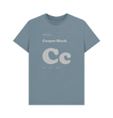 Stone Blue Typeface Tees - Cooper Black