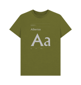 Moss Green Typeface Tees - Albertus