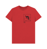 Red Otl Aicher pictogram 0602 (cycling) - black print