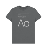 Slate Grey Typeface Tees - Avant Garde