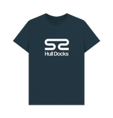 Denim Blue Hull Docks (white print)