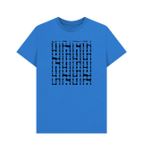 Bright Blue Printed T-shirt Front
