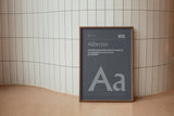 Typeface Prints - Albertus 1935 (Slate grey)
