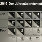 DerJahresübersichtsdatumsignalfarbposterwandkalender - designed by Winfried Jokisch