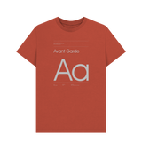 Rust Typeface Tees - Avant Garde