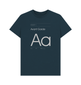 Denim Blue Typeface Tees - Avant Garde
