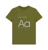 Moss Green Typeface Tees - Avant Garde