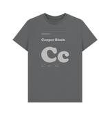 Slate Grey Typeface Tees - Cooper Black