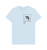 Sky Blue Otl Aicher pictogram 0602 (cycling) - black print