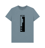 Stone Blue Printed T-shirt Front