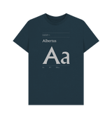Denim Blue Typeface Tees - Albertus