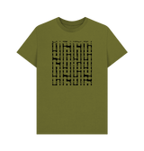 Moss Green Printed T-shirt Front