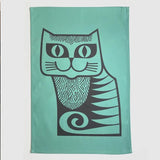 Magpie x Hornsea Cat Teatowel