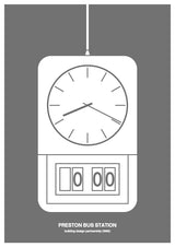 Preston Bus Station clock 50th anniversary - print