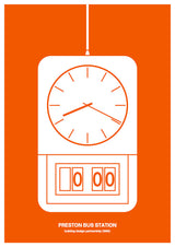 Preston Bus Station clock 50th anniversary - print