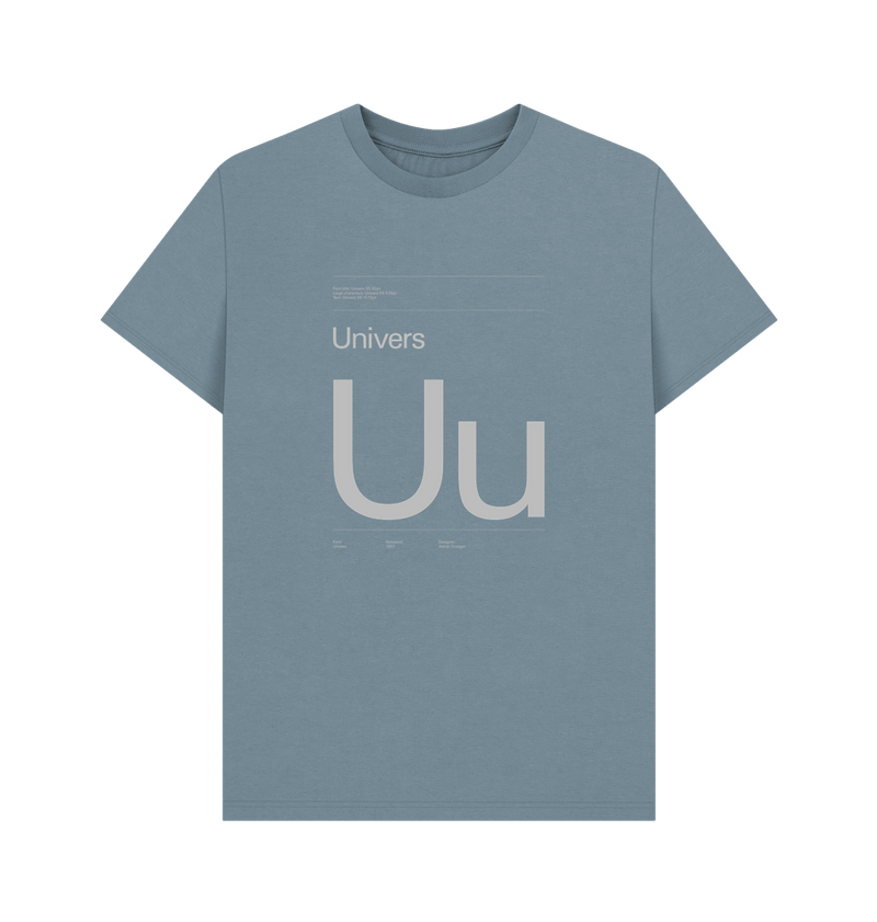 Stone Blue Typeface  Tees - Univers