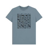 Stone Blue Printed T-shirt Front
