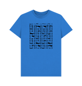 Bright Blue Printed T-shirt Front