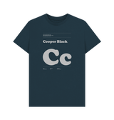 Denim Blue Typeface  Tees - Cooper Black