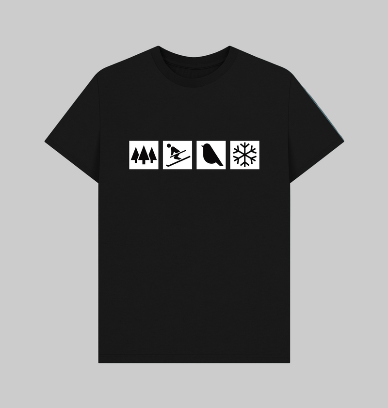 Black Printed T-shirt Front