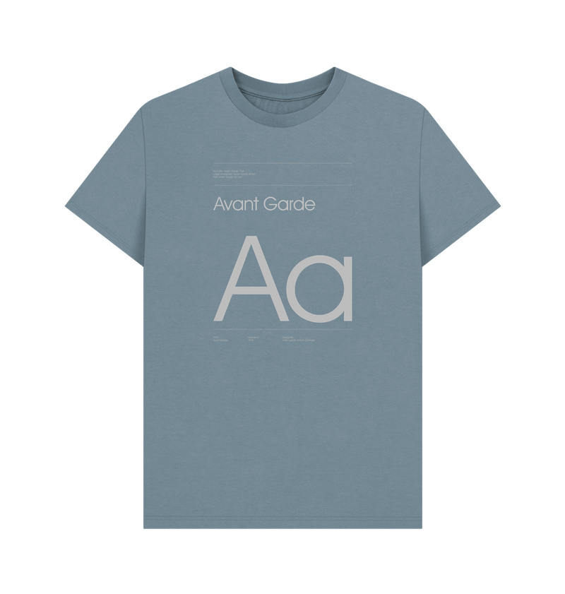 Stone Blue Typeface  Tees - Avant Garde