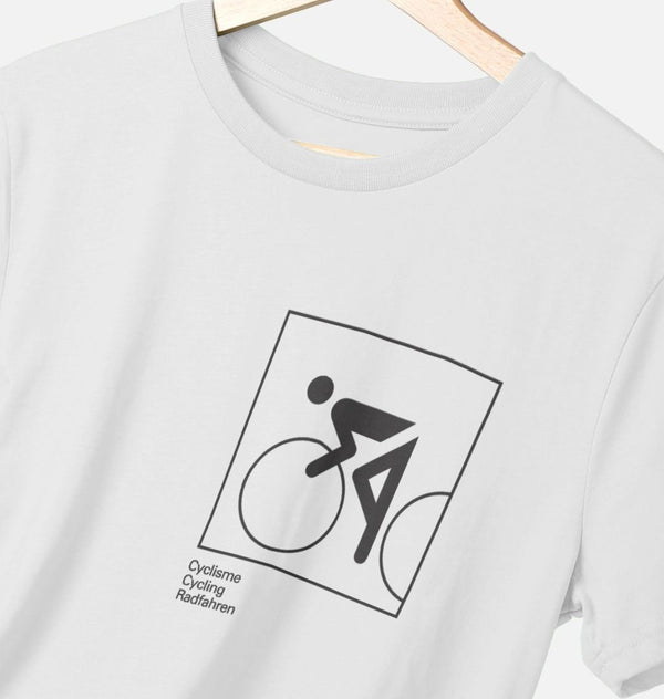 Otl Aicher pictogram 0602 (cycling) - black print