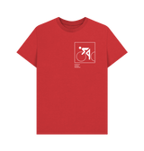 Red Otl Aicher pictogram 0602 (cycling) - White Print