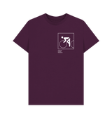 Purple Otl Aicher pictogram 0602 (cycling) - White Print