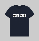 Navy Blue Printed T-shirt Front