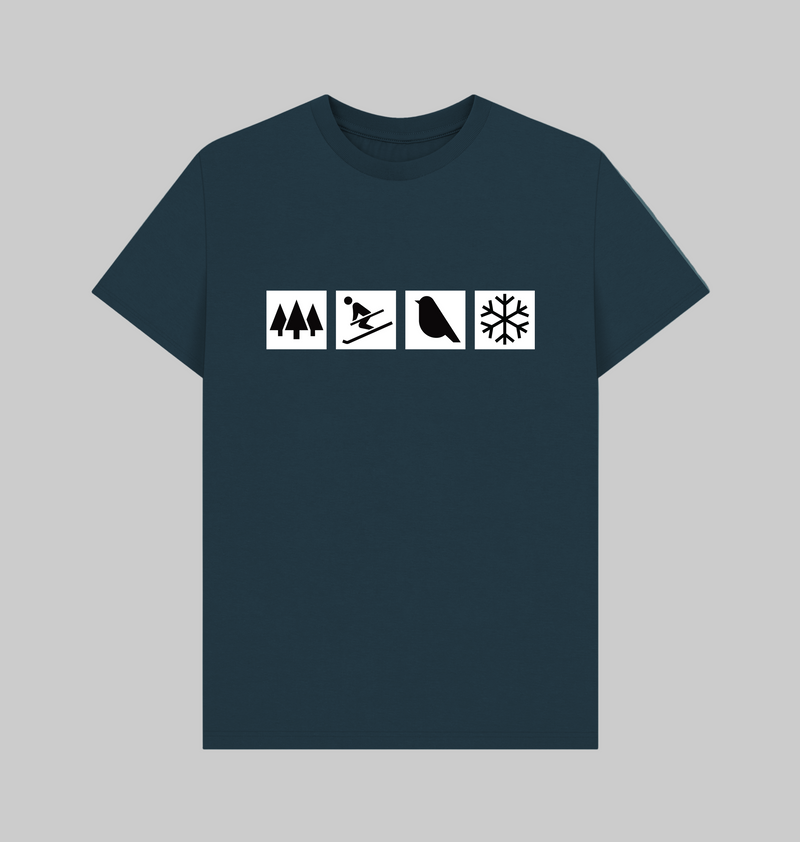 Denim Blue Printed T-shirt Front