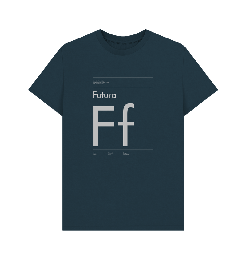 Denim Blue Typeface Tees - Futura