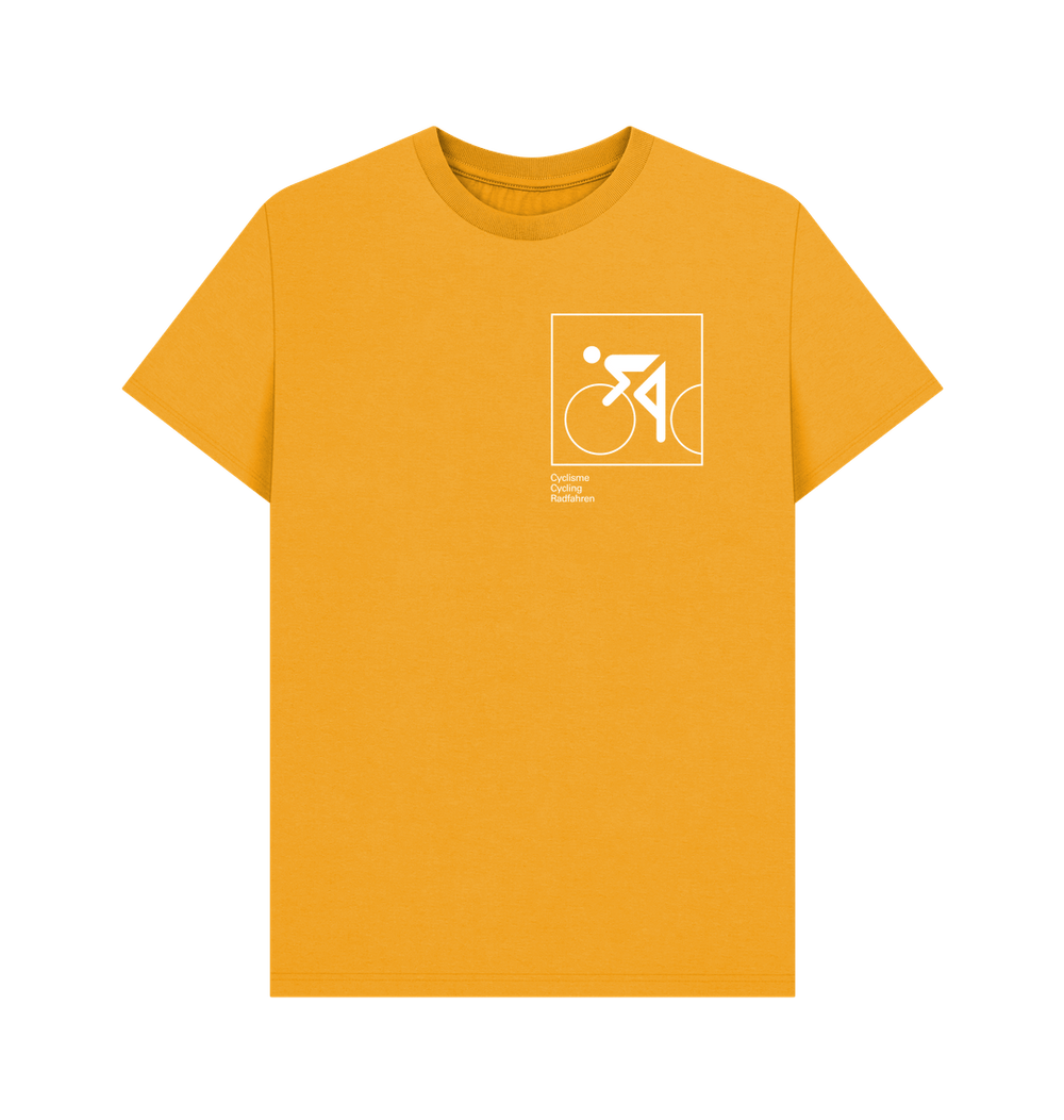 Otl Aicher pictogram 0602 (cycling) - white print