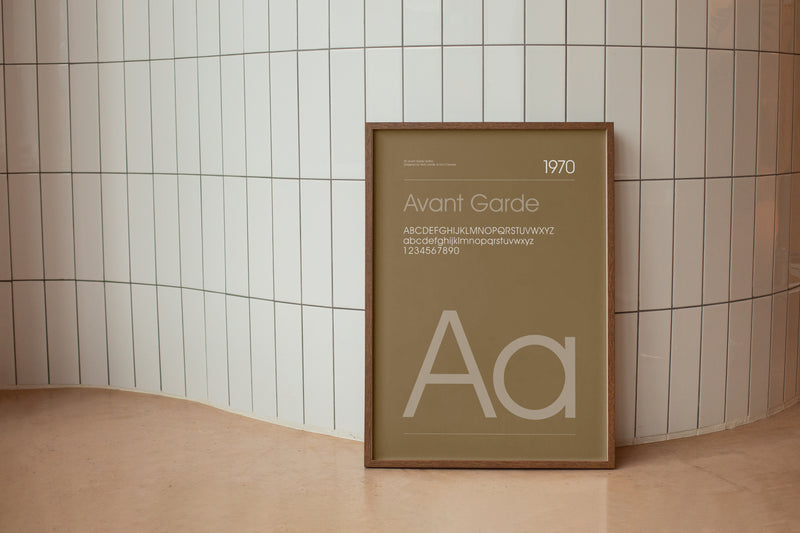 Typeface Prints - Avant Garde 1970 (Sand)