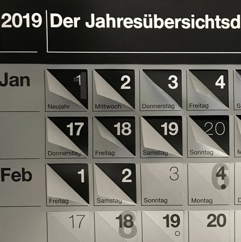 DerJahresübersichtsdatumsignalfarbposterwandkalender - designed by Winfried Jokisch
