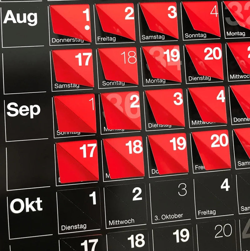 DerJahresübersichtsdatumsignalfarbposterwandkalender - designed by Winfried Jokisch