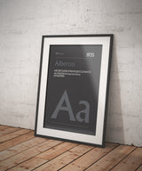 Typeface Prints - Albertus 1935 (Charcoal)