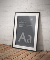 Typeface Prints - Albertus 1935 (Slate grey)