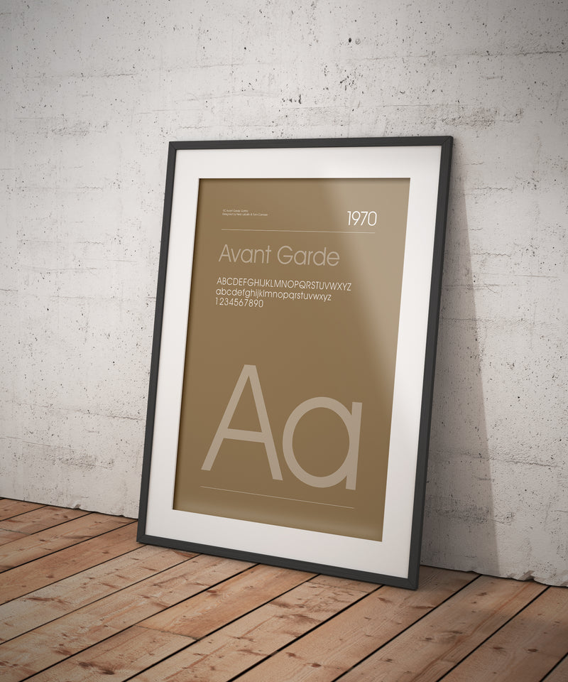 Typeface Prints - Avant Garde 1970 (Sand)