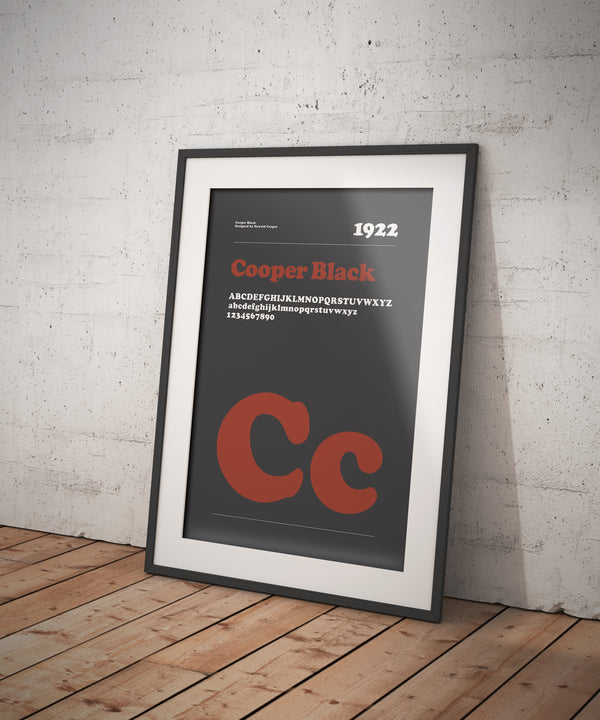 Typeface Prints - Cooper Black 1922 (Charcoal)