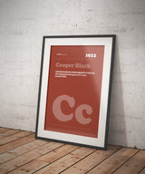 Typeface Prints - Cooper Black 1922 (Rust)