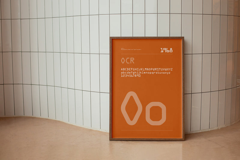 Typeface Prints - OCR 1968 (Orange)