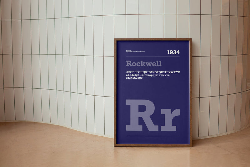 Typeface Prints - Rockwell 1934 (Purple)