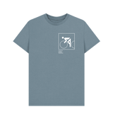 Stone Blue Otl Aicher pictogram 0602 (cycling) - White Print