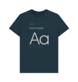 Denim Blue Typeface  Tees - Avant Garde