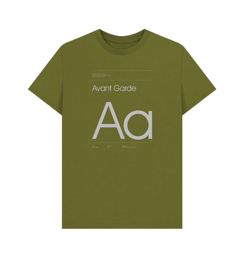 Moss Green Typeface  Tees - Avant Garde