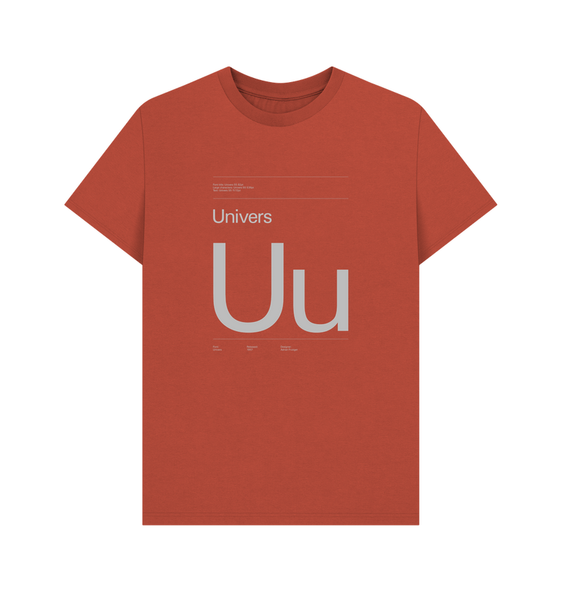 Rust Typeface  Tees - Univers